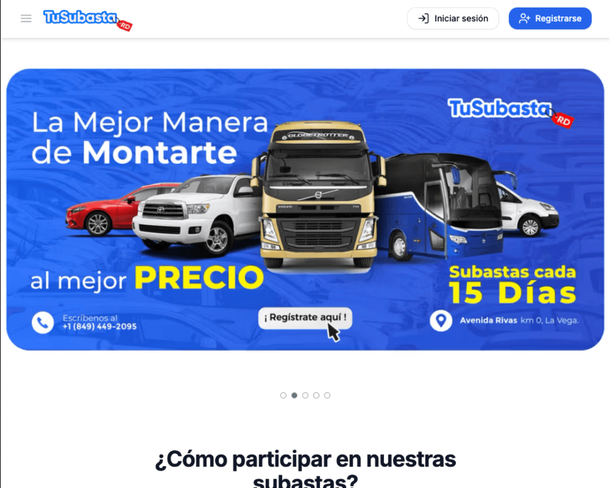 TuSubastaRD — portada del caso de estudio